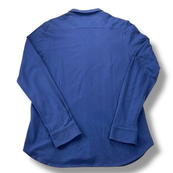 Denim & Flower Shirt Mens Extra Large XL Navy Slim Fit Long Sleeve Button‎ Down - Picture 3 of 10